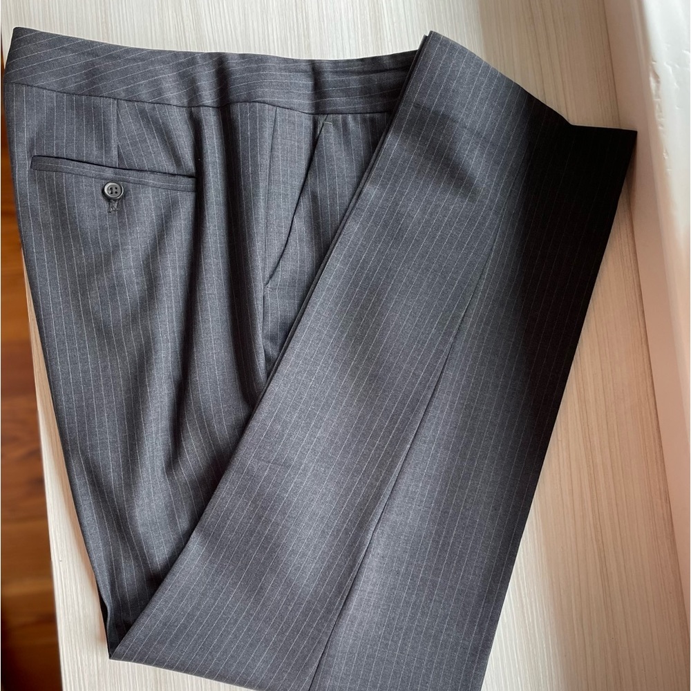 JCrew lightweight wool pinstripe trousers